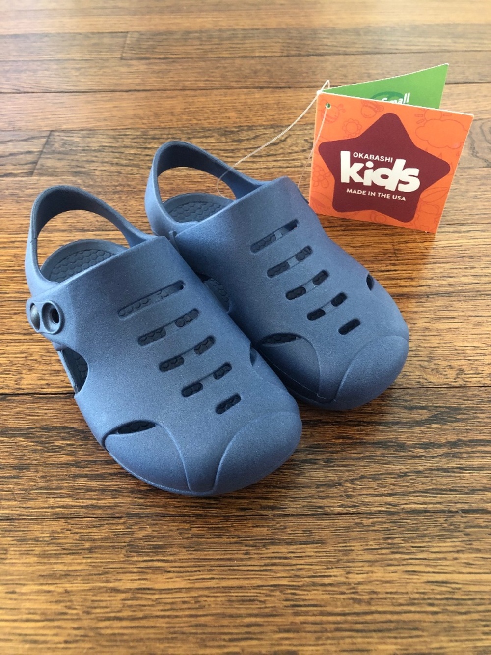 NWT Okabashi Carter Clog Toddler Shoes, Navy, Size 9